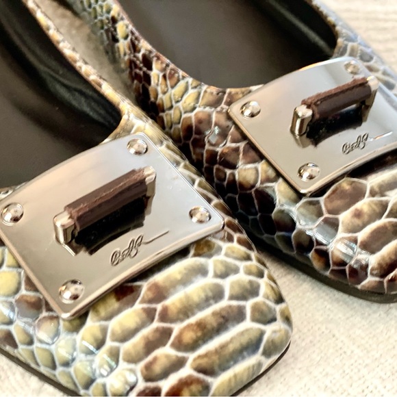 Donald J. Pliner “Ana” Python Snakeskin Leather Flats Size US 6.5 Made in Italy - Picture 8 of 12